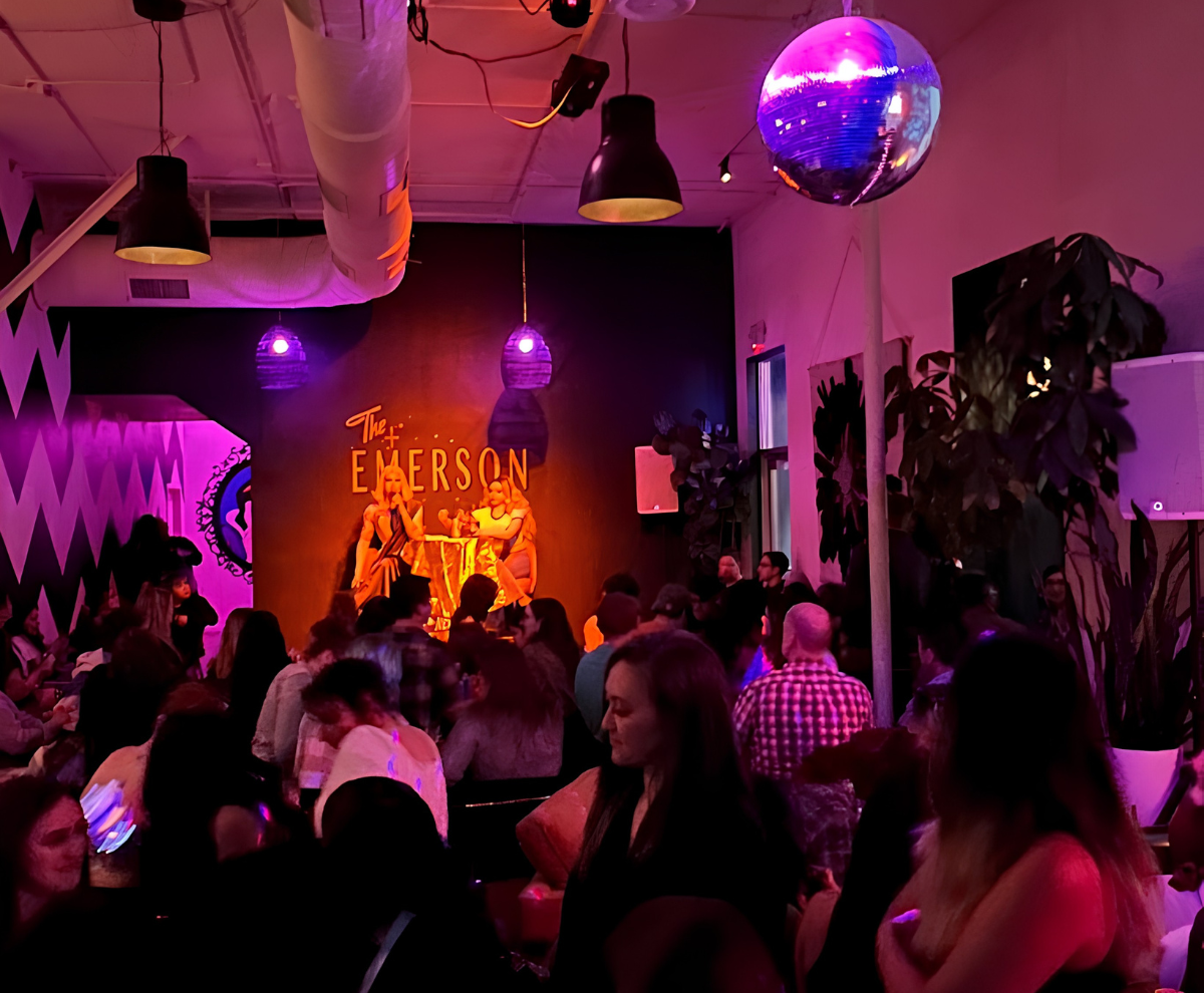 Crowd gathered inside The Emerson in Reno for a drag bingo fundraiser benefiting Eddy House.